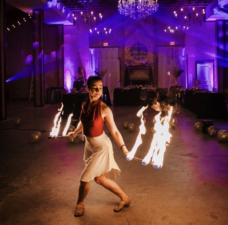 fire fans elegant party
